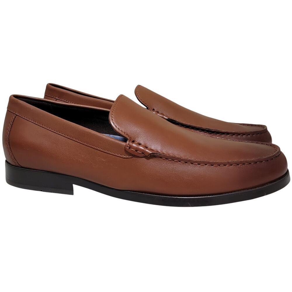 Rockport Men Whitley Slip On Moc Toe Loafers Size US 10W Dark Natural Leather